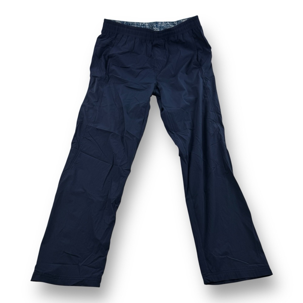 Rhone Blue‎ Stretch Nylon Polyurethane Drawstring Pants w/ Zipper Pockets Mens L